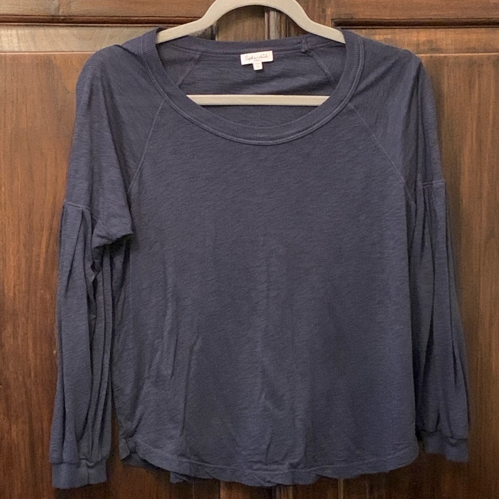 Splendid Small Navy Puffy Sleeve Shirt